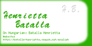 henrietta batalla business card